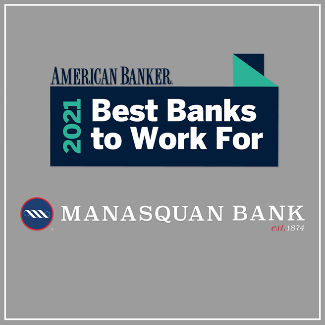 Manasquan Bank Honored as a 2021 “Best Banks to Work For” by American Banker