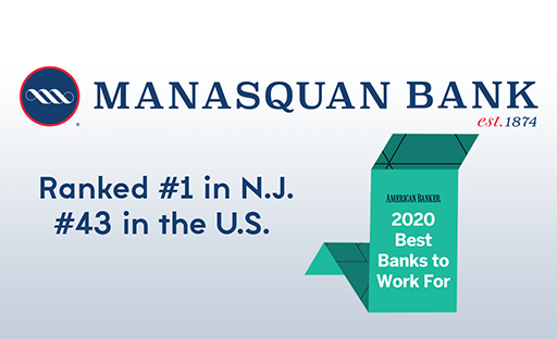 Manasquan Bank Named One of the Best Banks to Work For in 2020
