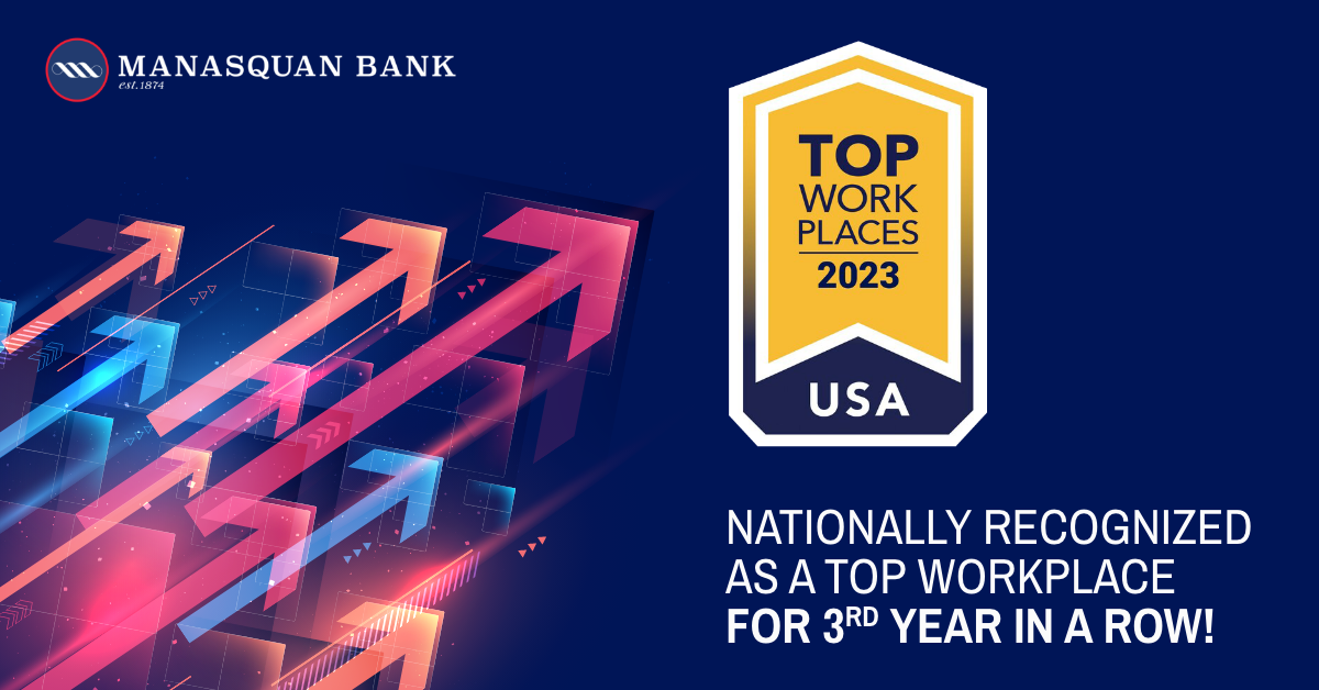 Manasquan Bank Named a 2023 Top Workplaces USA Winner