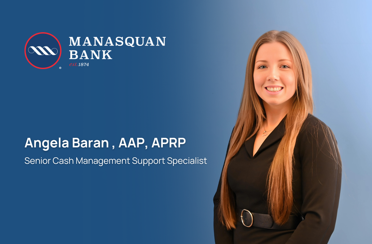 topsec Manasquan Bank Celebrates Angela Baran's Achievement as an Accredited Payments Risk Professional (APRP)