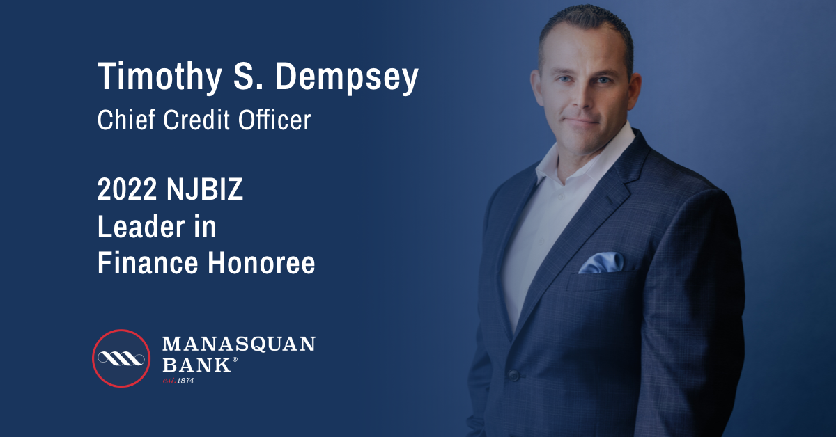  NJBIZ names Timothy Dempsey a 2022 Leader in Finance